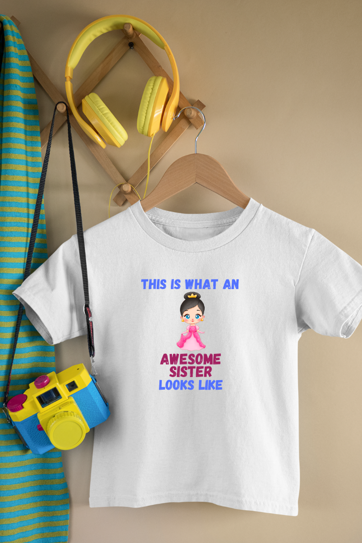 Awesome Sister Rakshabandhan Theme Kids Unisex Regular t-shirt