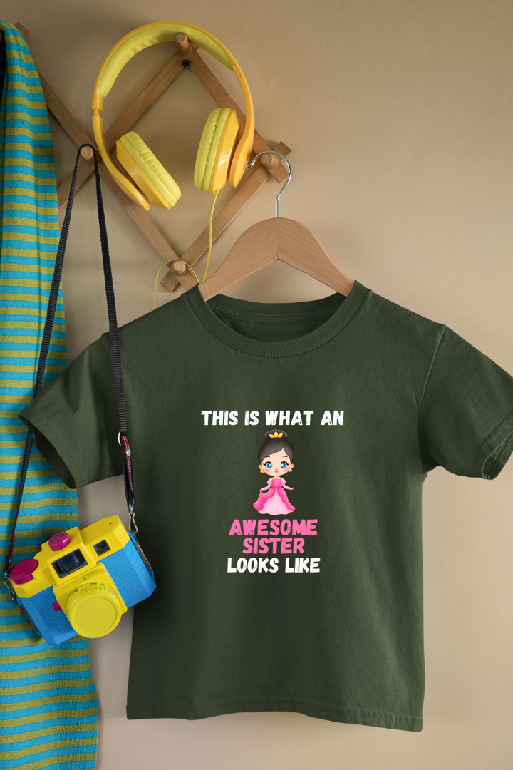 Awesome Sister Rakshabandhan Theme Kids Unisex Regular t-shirt