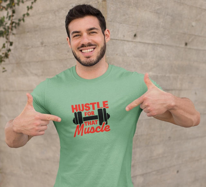Hustle for that muscle- Men Regular Fit