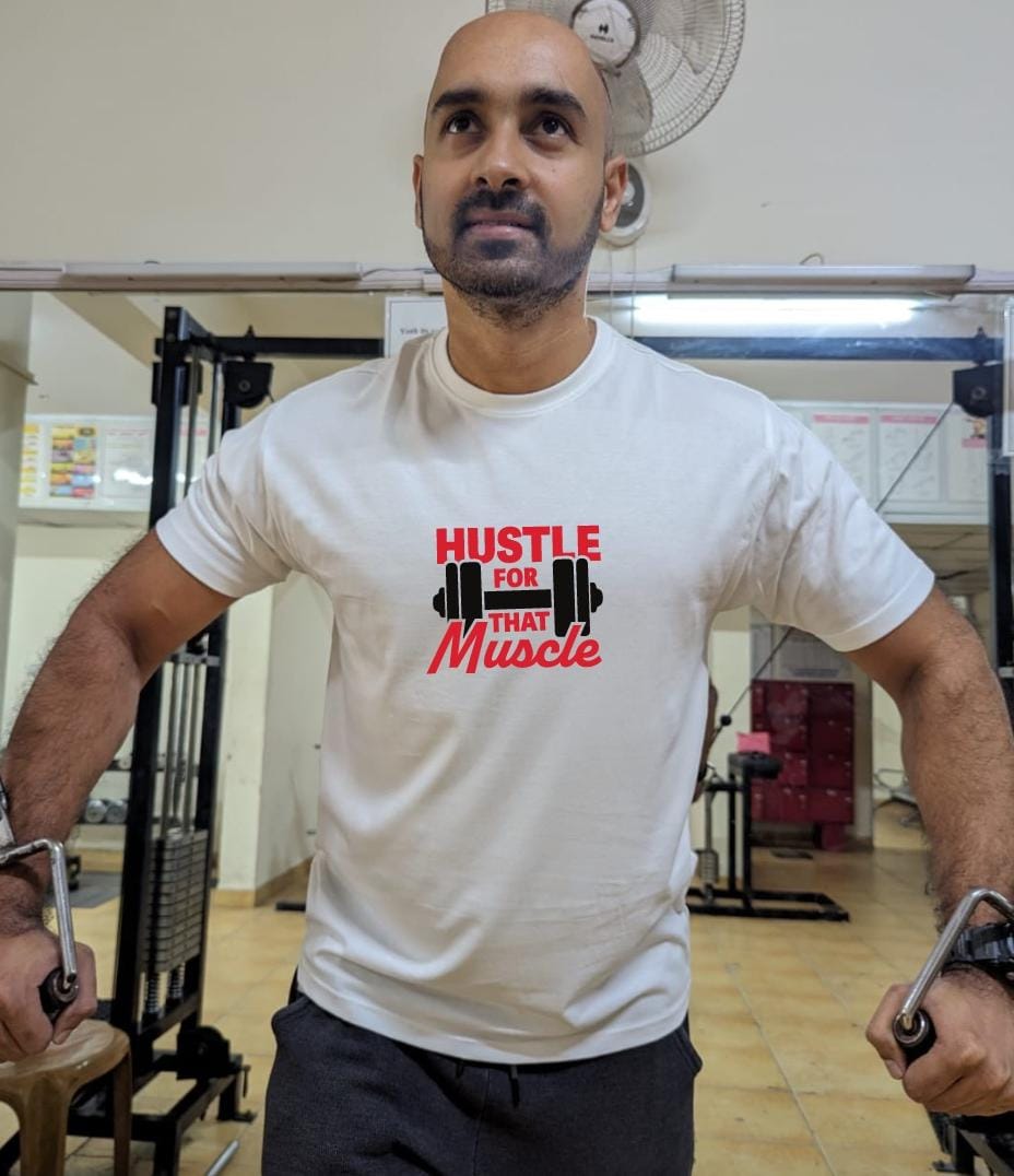 Hustle for that muscle- Men Regular Fit