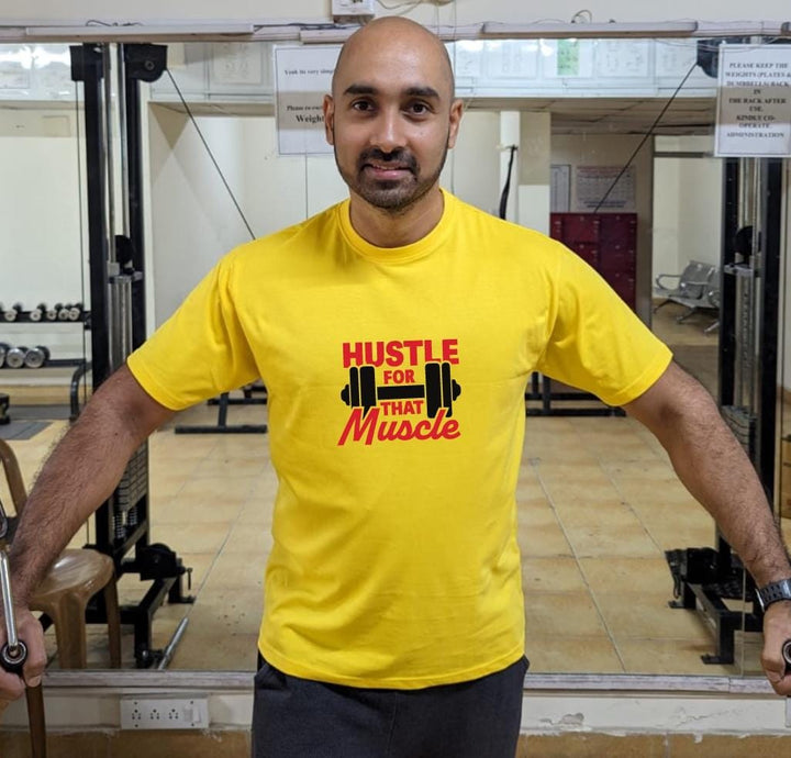 Hustle for that muscle- Men Regular Fit