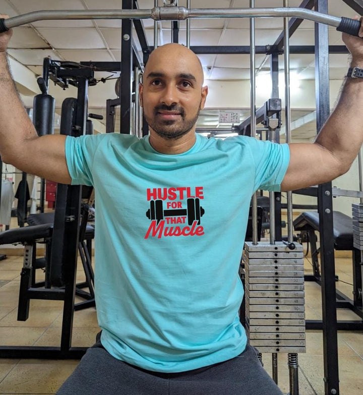 Hustle for that muscle- Men Regular Fit