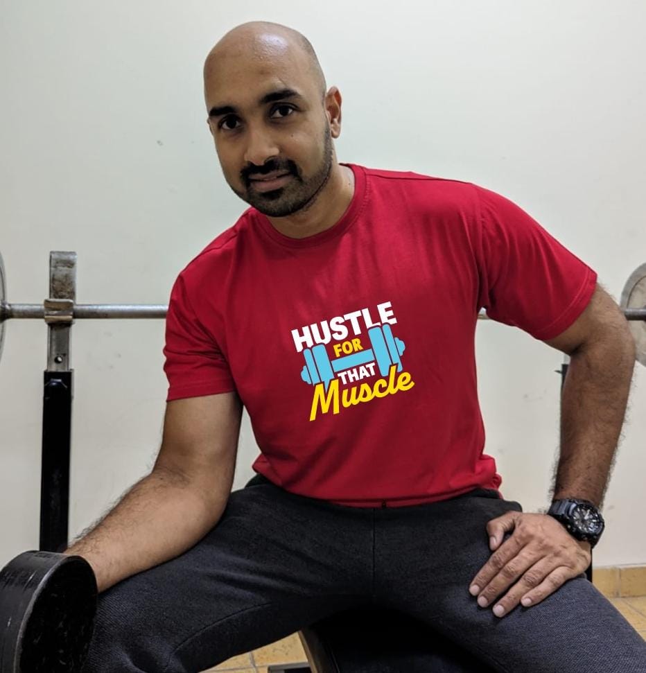 Hustle for that muscle- Men Regular Fit