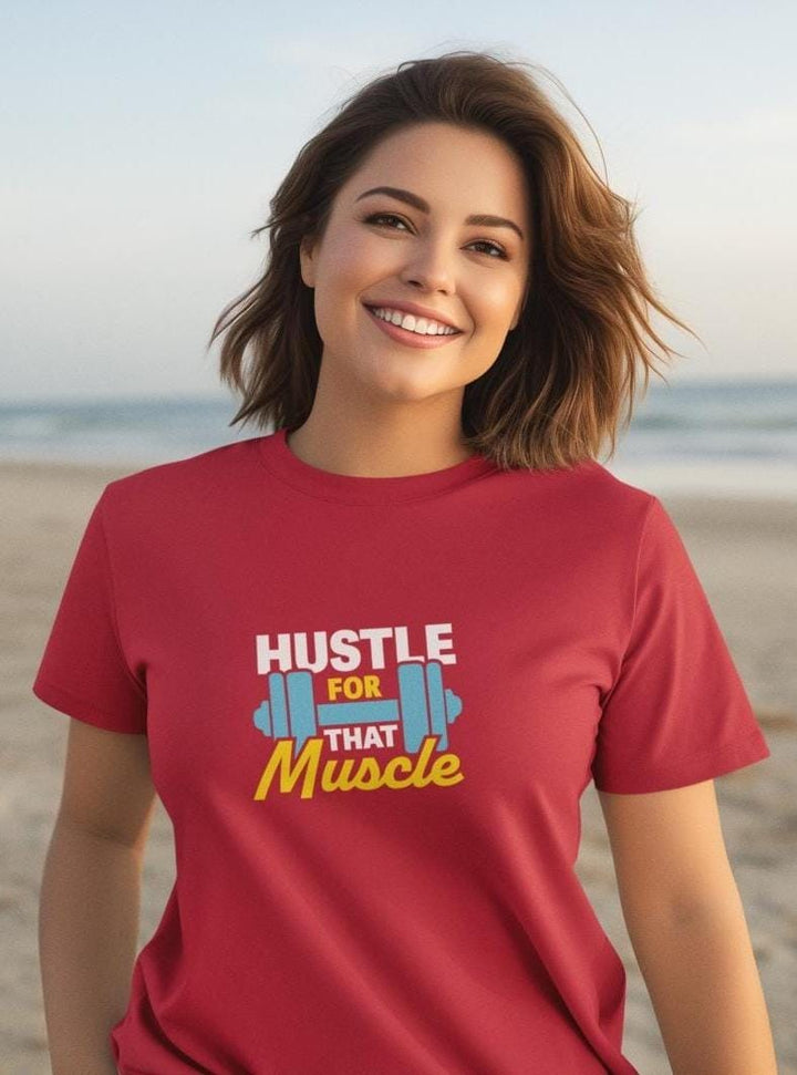 Hustle for that muscle-Women Regular Fit