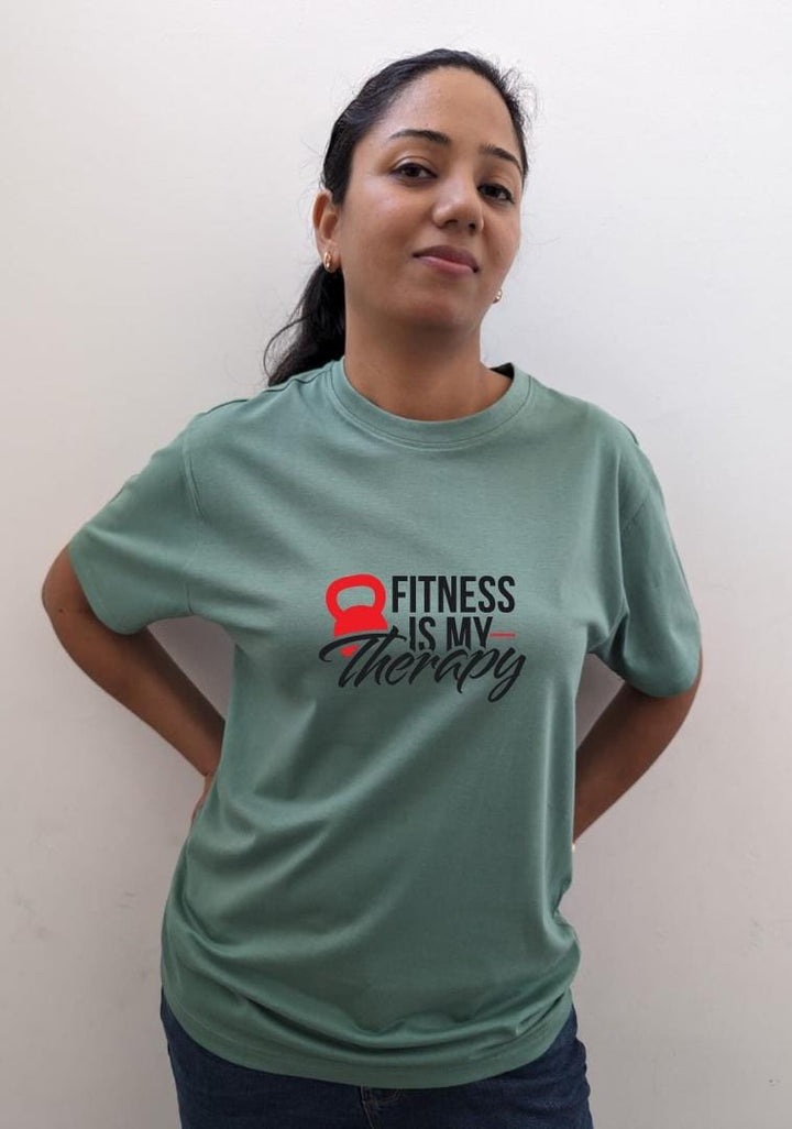 Fitness is my therapy- Women Regular Fit