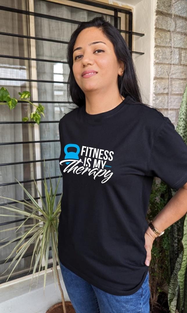 Fitness is my therapy- Women Regular Fit
