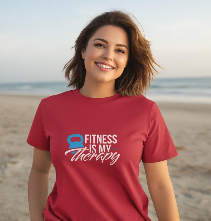 Fitness is my therapy- Women Regular Fit