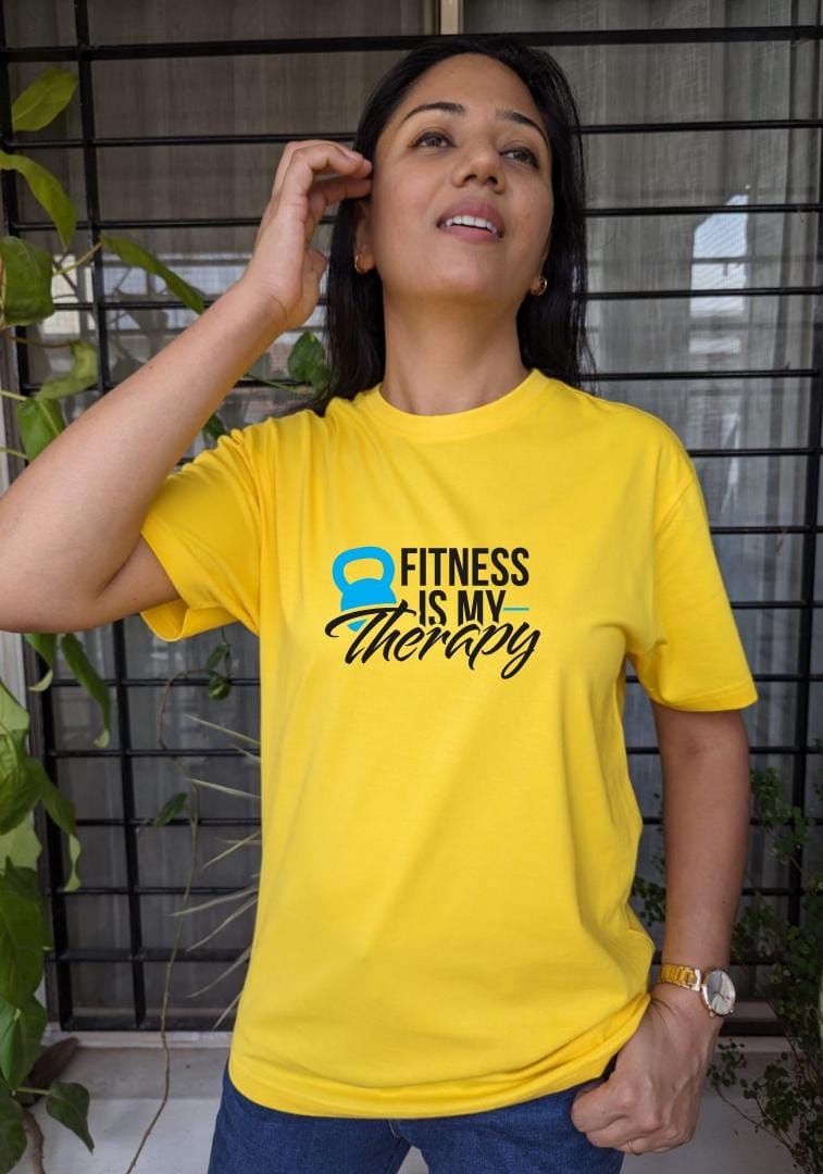 Fitness is my therapy- Women Regular Fit