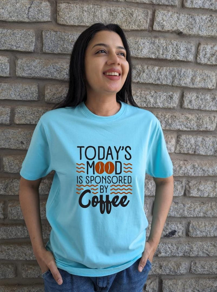 Today's mood is sponsored by coffee- Women Regular Fit