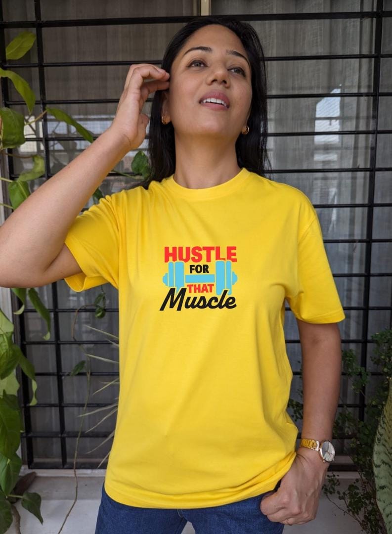 Hustle for that muscle-Women Regular Fit