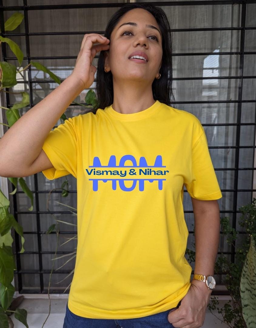 MOM(customise with your child name)- Women Regular Fit