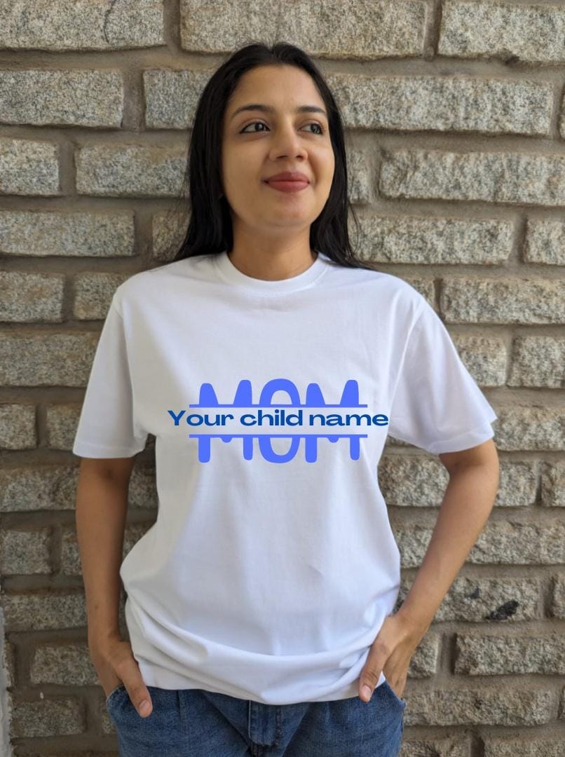 MOM(customise with your child name)- Women Regular Fit