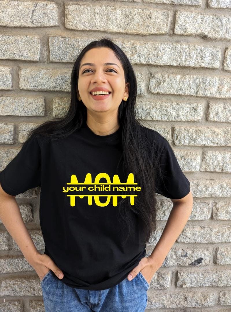 MOM(customise with your child name)- Women Regular Fit